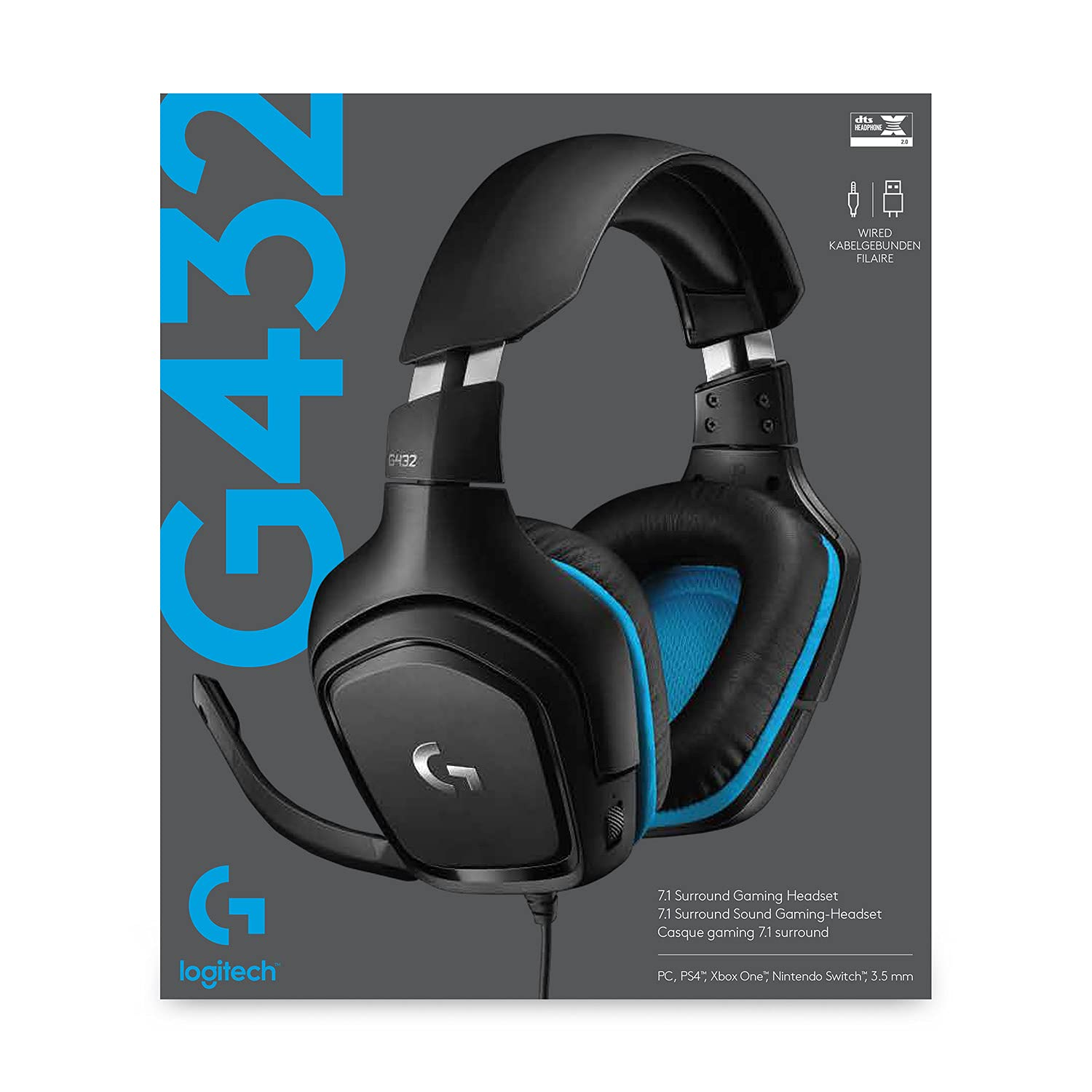 HEADSET GAMING LOGITECH G432 ALAMBRICO NUEVO