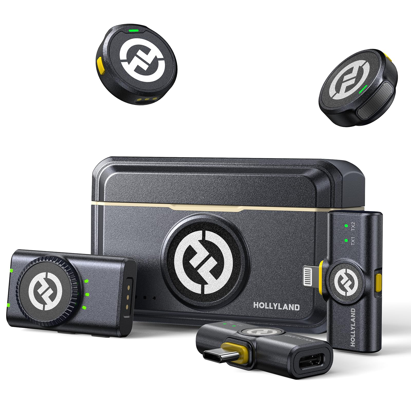 MICROFONO Hollyland Lark M2 Wireless Lavalier Microphone for iPhone/Android/Camera/PC/Laptop