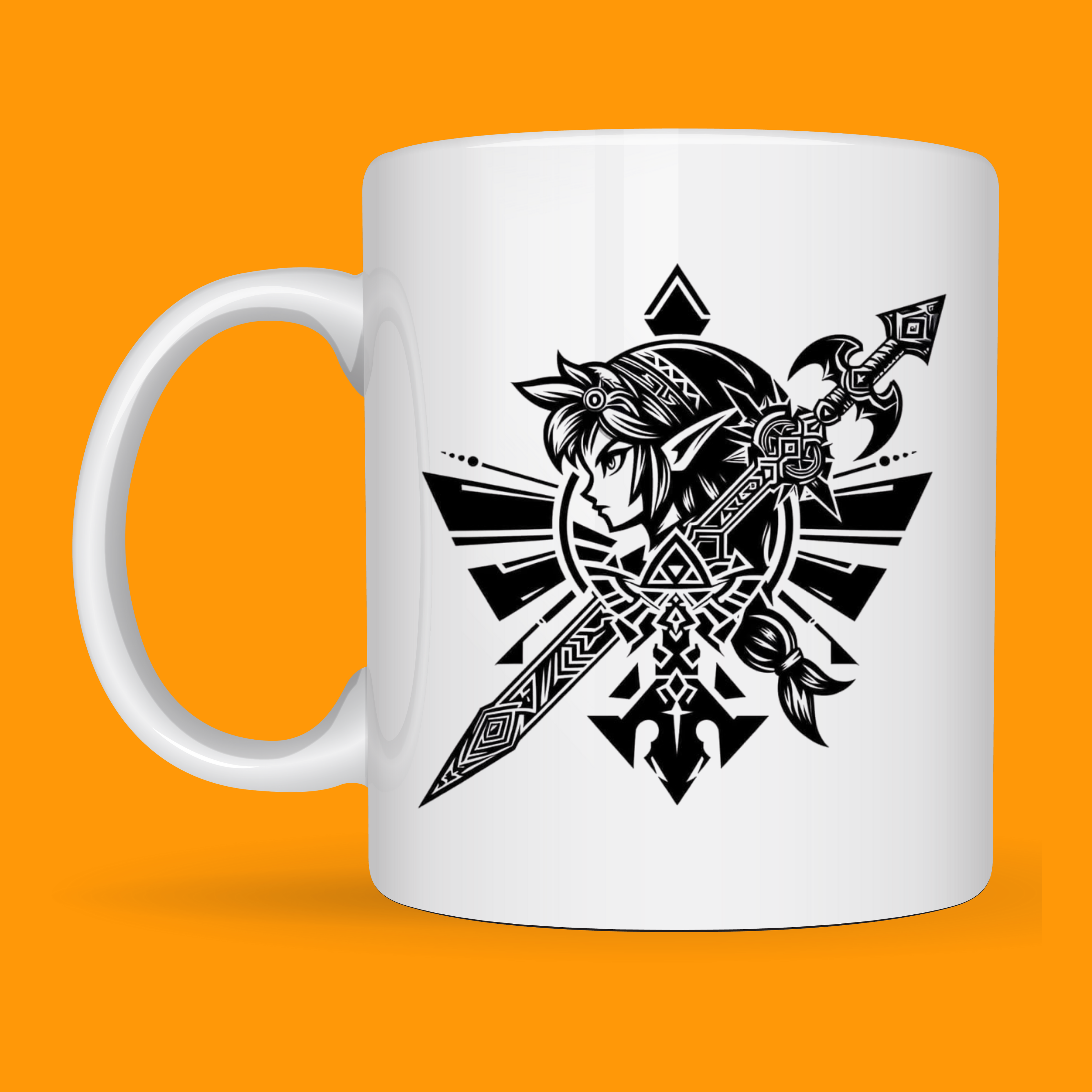 TAZA DE ZELDA- LINK Y ESCUDO HILIANO
