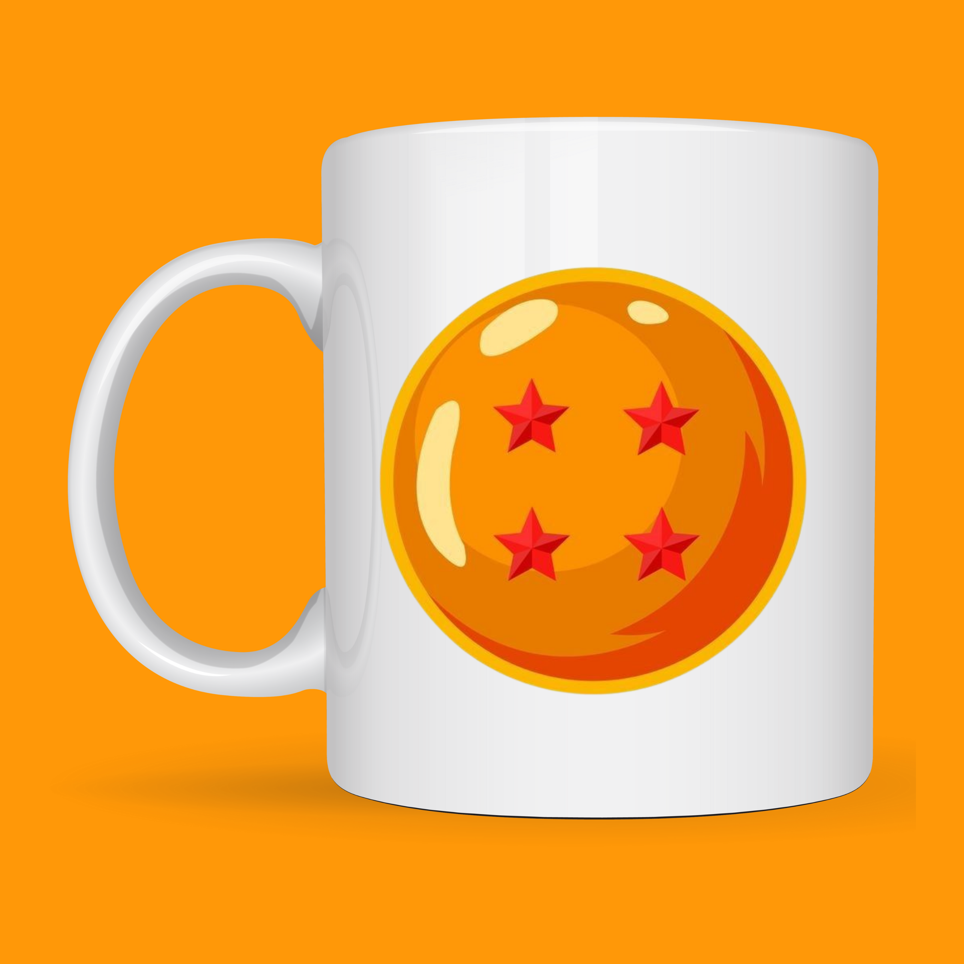 TAZA DE DRAGON BALL Z- ESFERA DE 4 ESTRELLAS