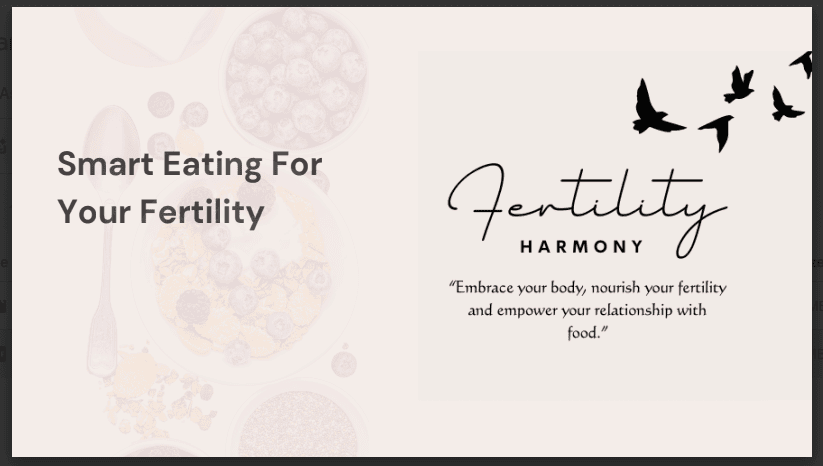 Smart Eating for Fertility