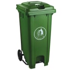 240L Pedal Mobile Underground Plastic Garbage Waste Bin/Dustbin (Color - Green)