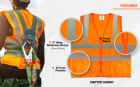 HI VISIBILITY SAFETY VEST ZIPPER 120 GSM