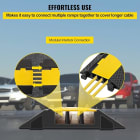 4 CHANNEL RUBBER CABLE PROTECTOR RAMP/HUMP