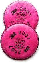 3M 2097 P100 Particulate Filter (Nuisance-Level Organic Vapor Relief)