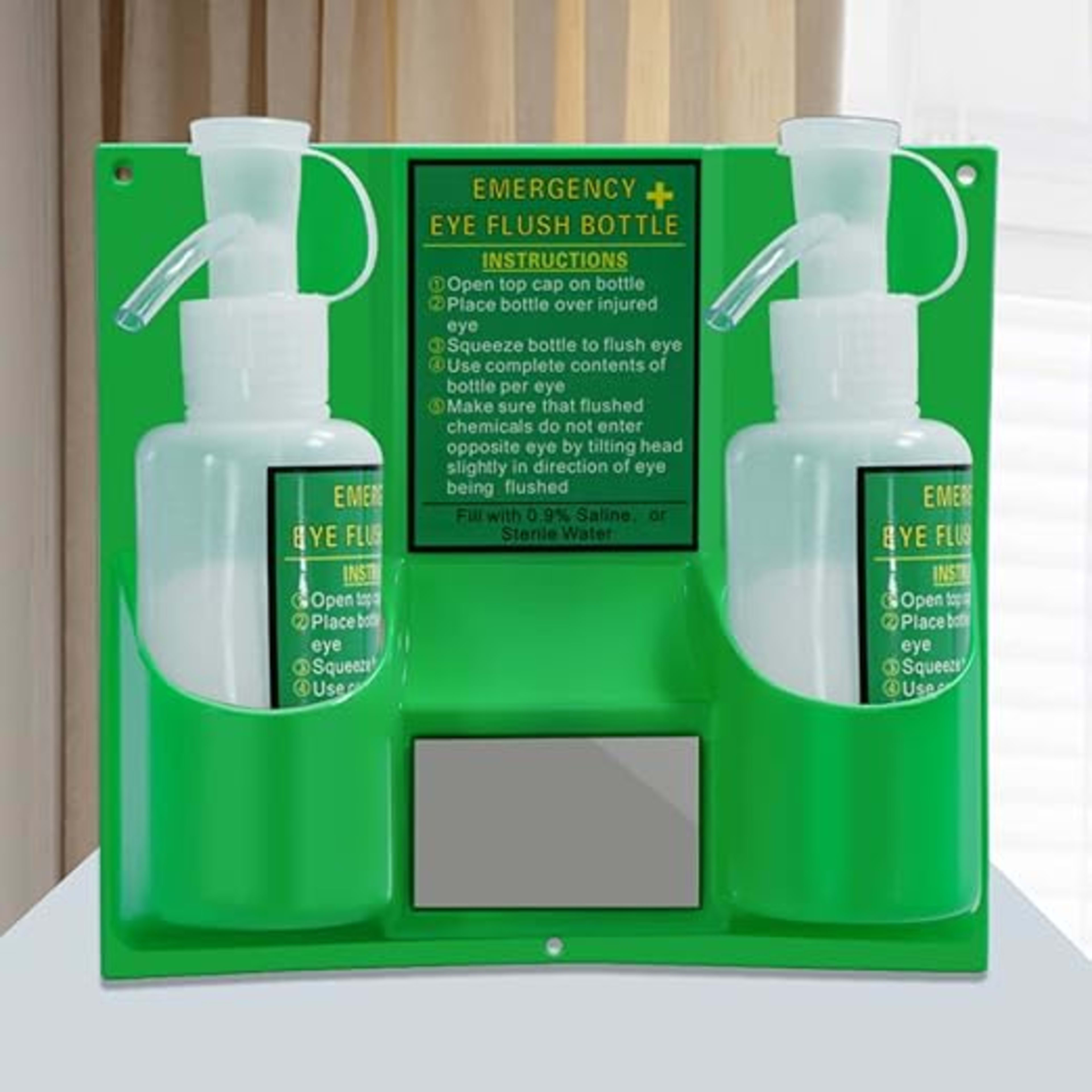 Eyewash Station with Double 500ml Empty Bottle Wall Mounted