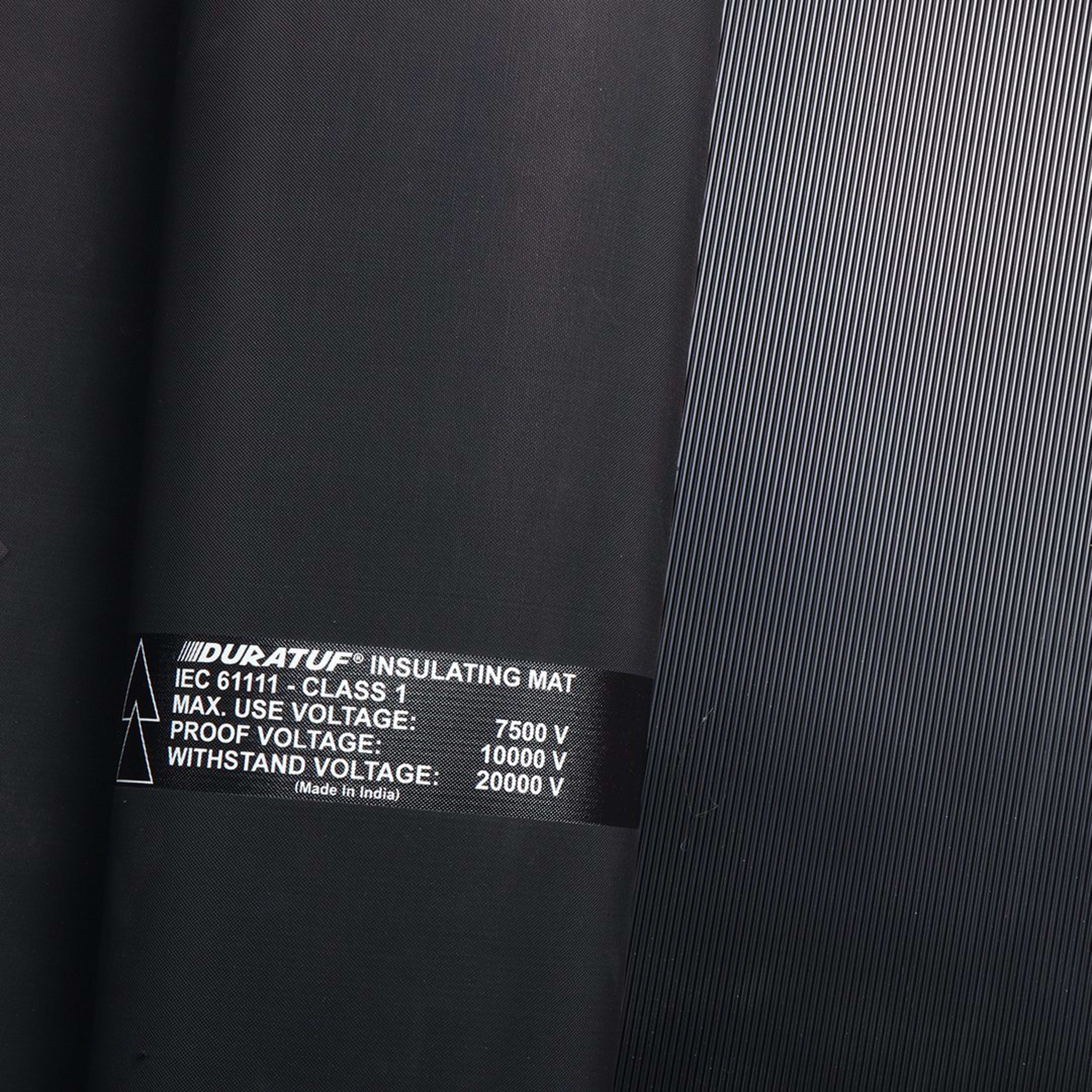 Duratuf Electrical Insulating Rubber Mats – IEC 61111:2009 product label – industrial safety equipment in Saudi Arabia (KSA)