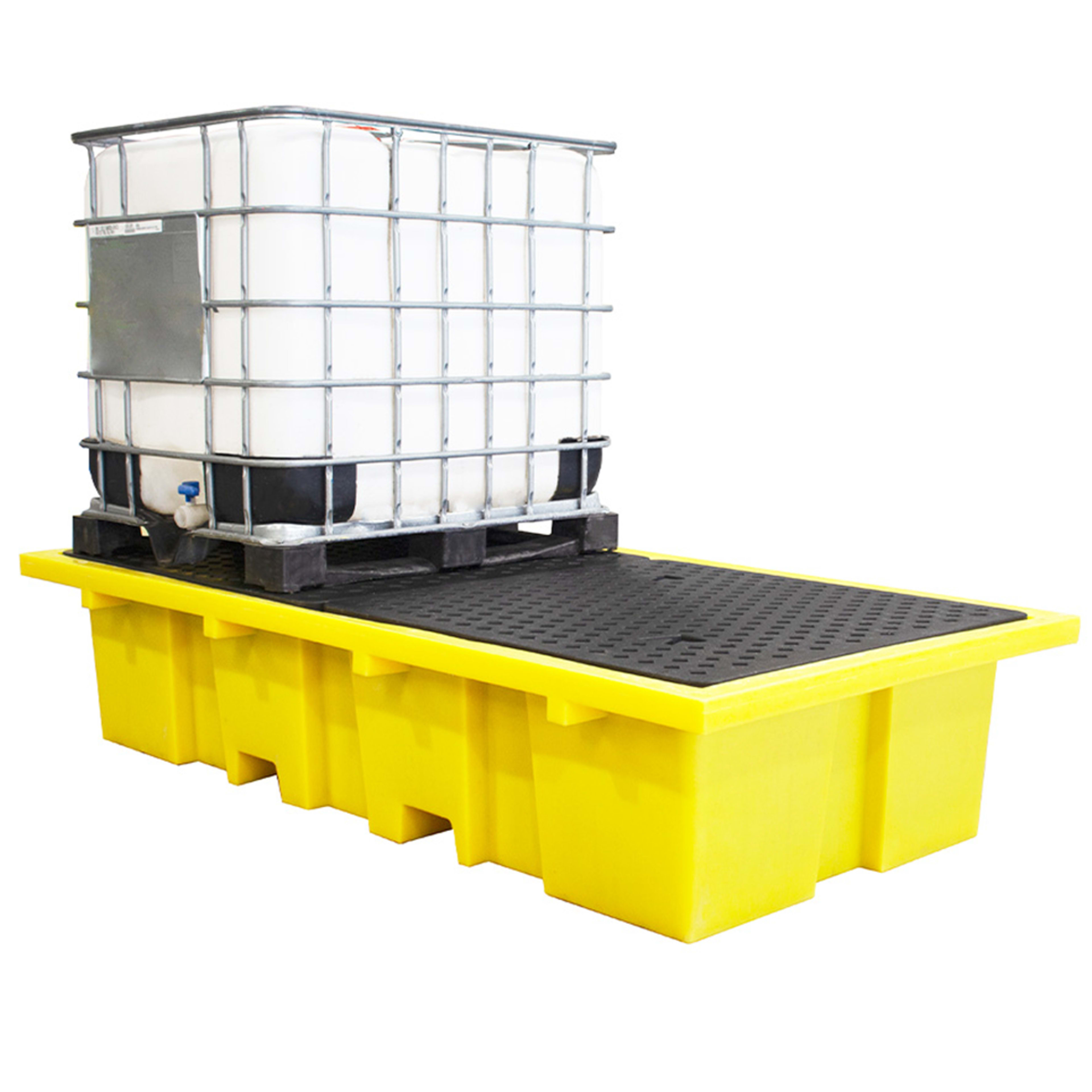Ecotek single drum spill pallet side angle | buy spill containment pallet from Saudistark KSA