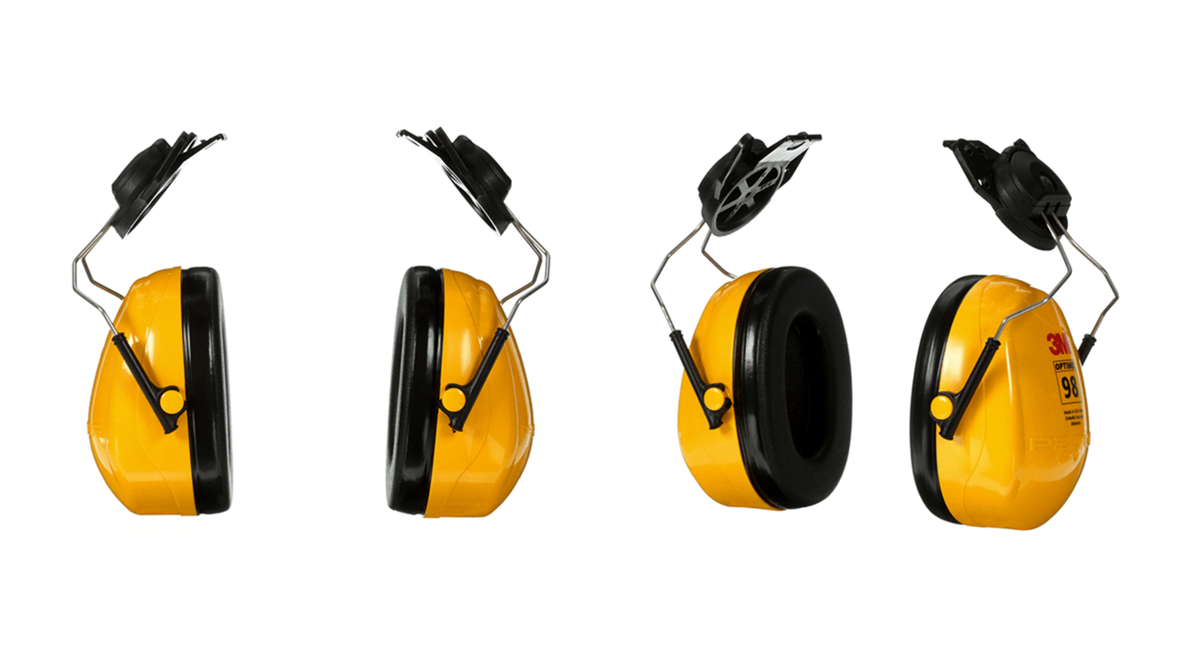 3M™ Peltor™ Optime™ 98 Cap-Mount Earmuffs, Hearing Conservation dimensions chart | buy 3M safety product from Saudistark KSA