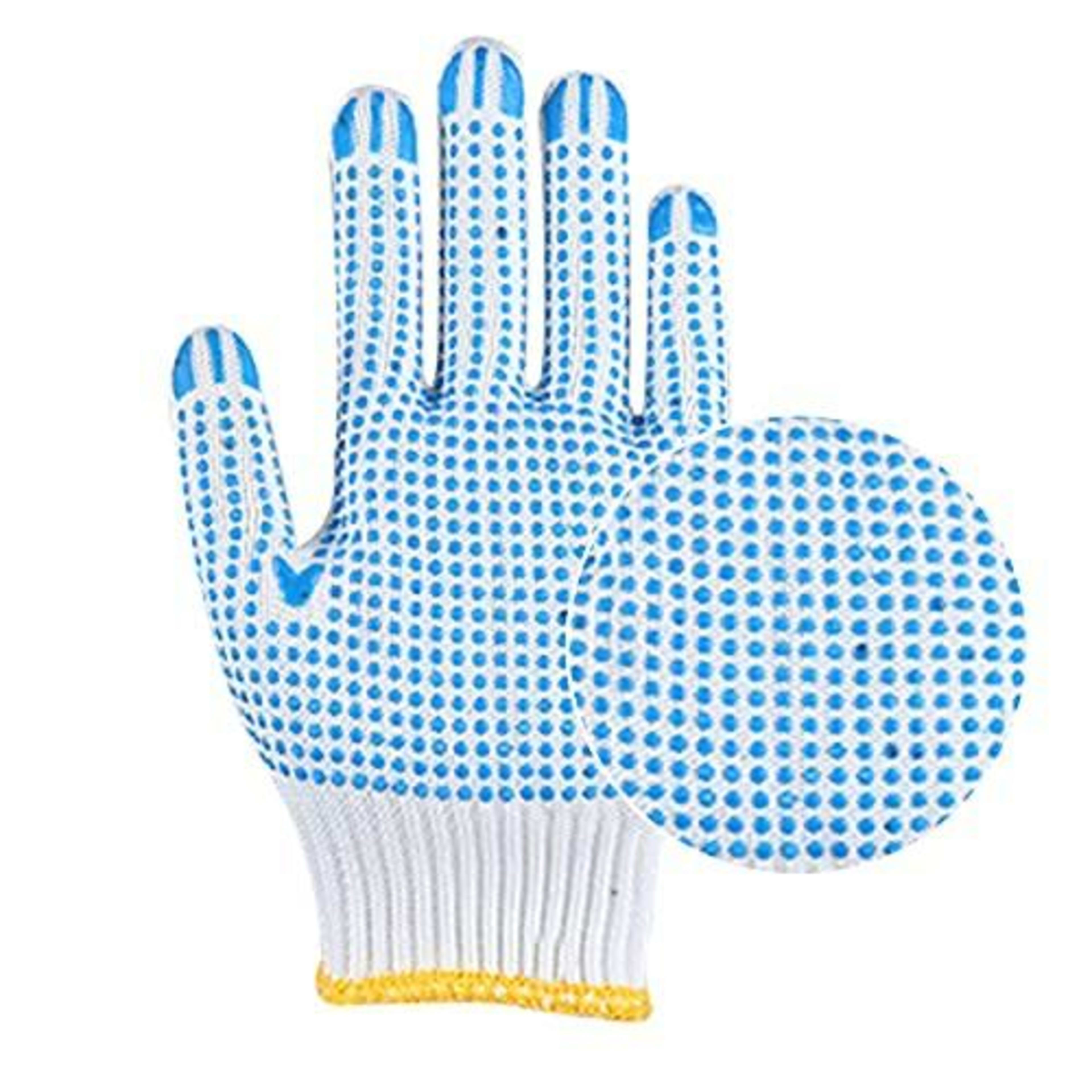 Latex Coated Gloves- Yellow+ Orange 50g/60g/70g/pair side angle | buy industrial safety gloves from Saudistark KSA