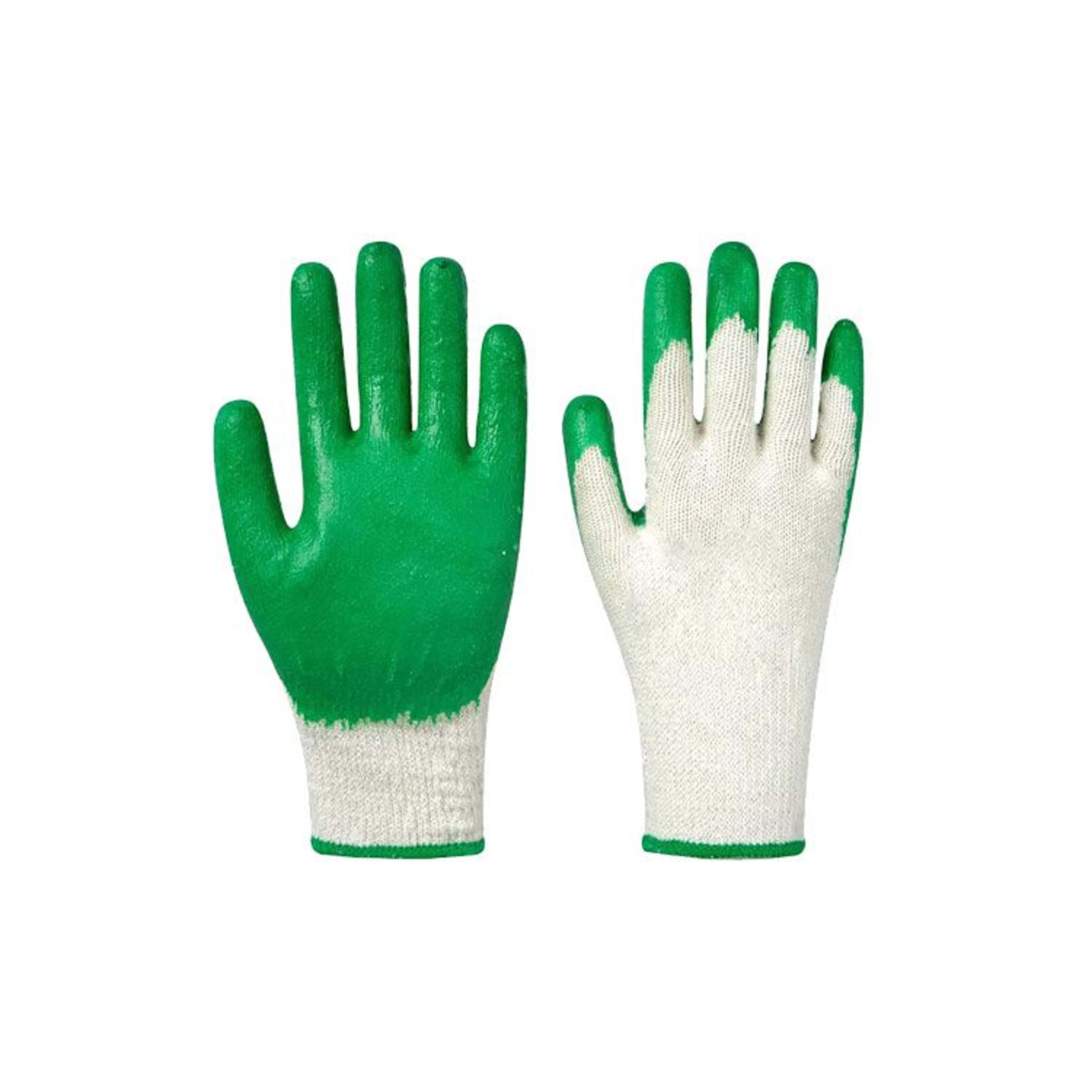 Latex Coated Gloves- Natural + Plain 50g/60g/70g/pair front view – industrial safety gloves in Saudi Arabia (KSA)