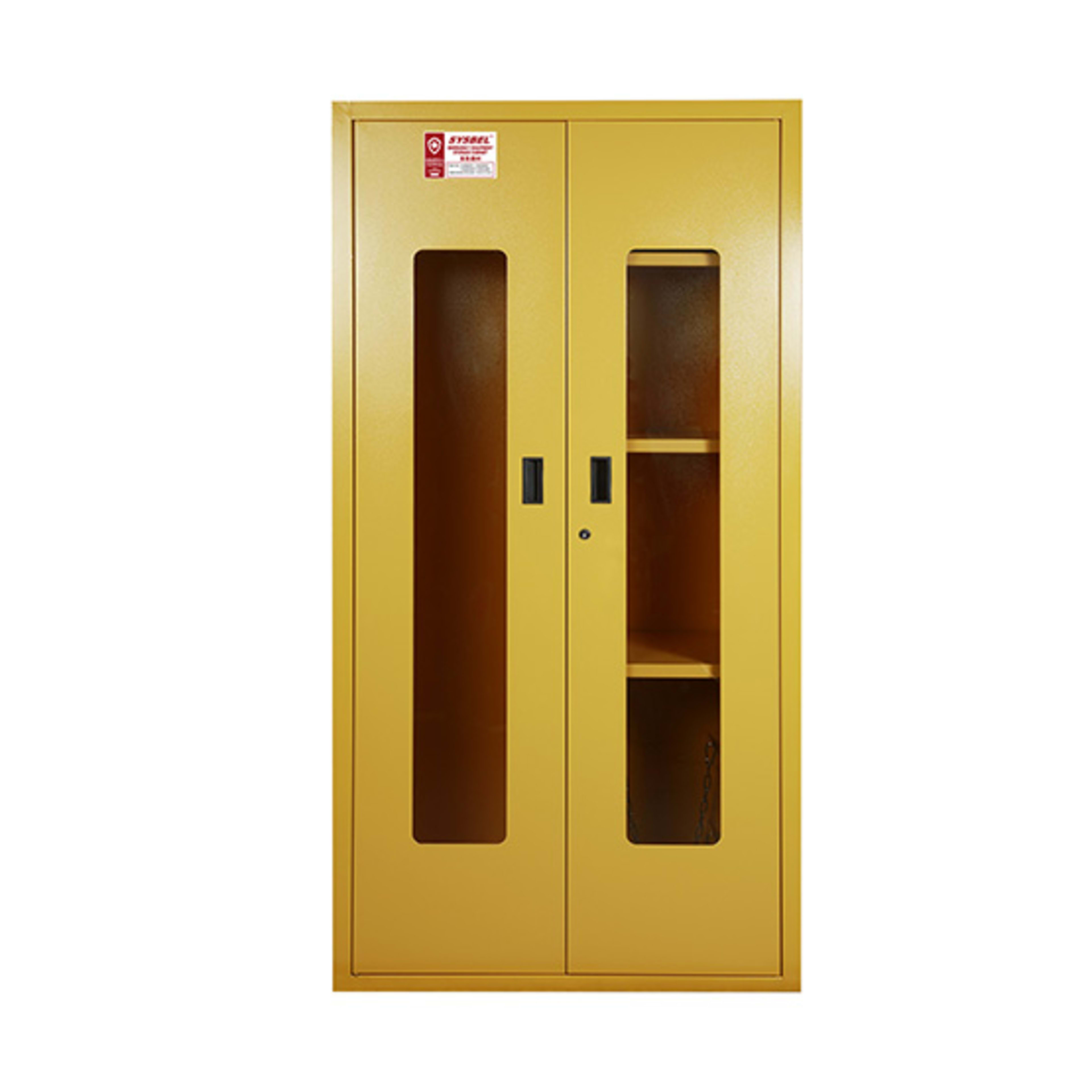 Sysbel CE Approved Yellow Emergency Equipment Cabinet detailed view – industrial safety equipment in Saudi Arabia (KSA)