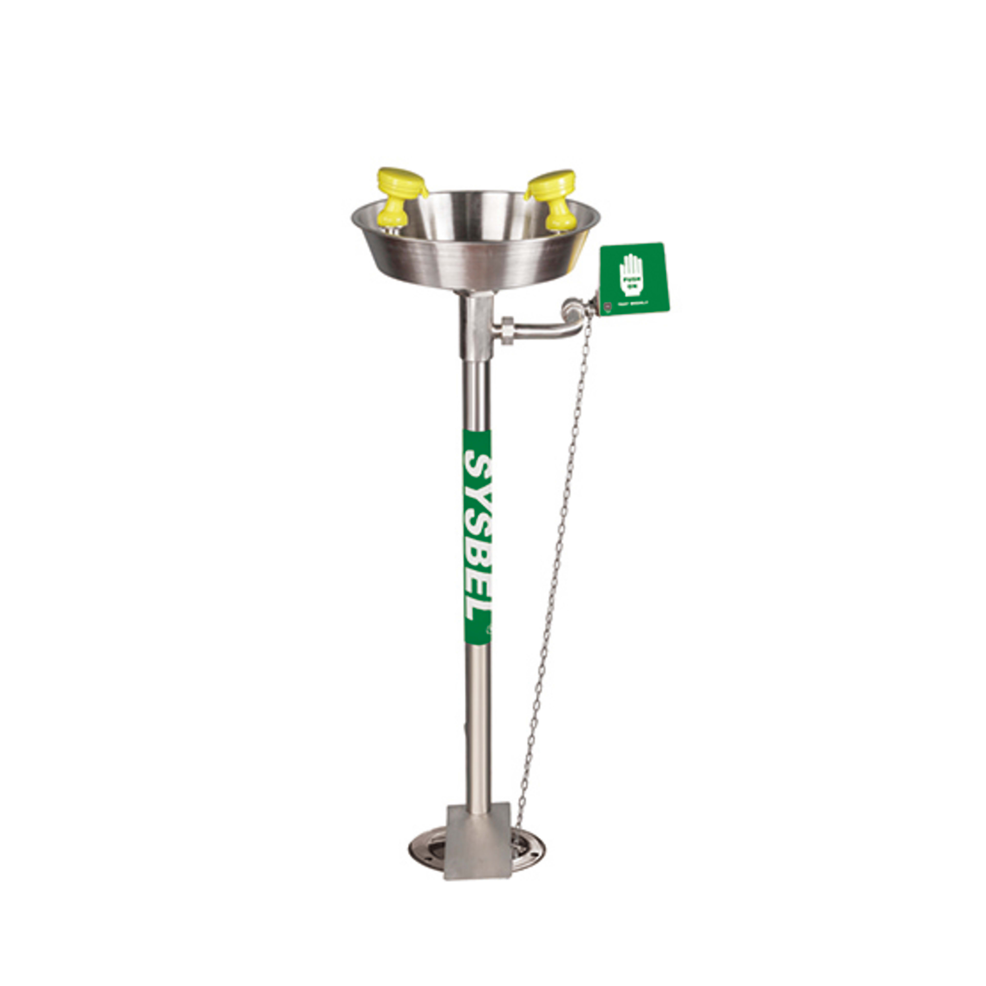 Pedestal Mounted Eye/Face wash WG7033F front view – industrial safety equipment in Saudi Arabia (KSA)