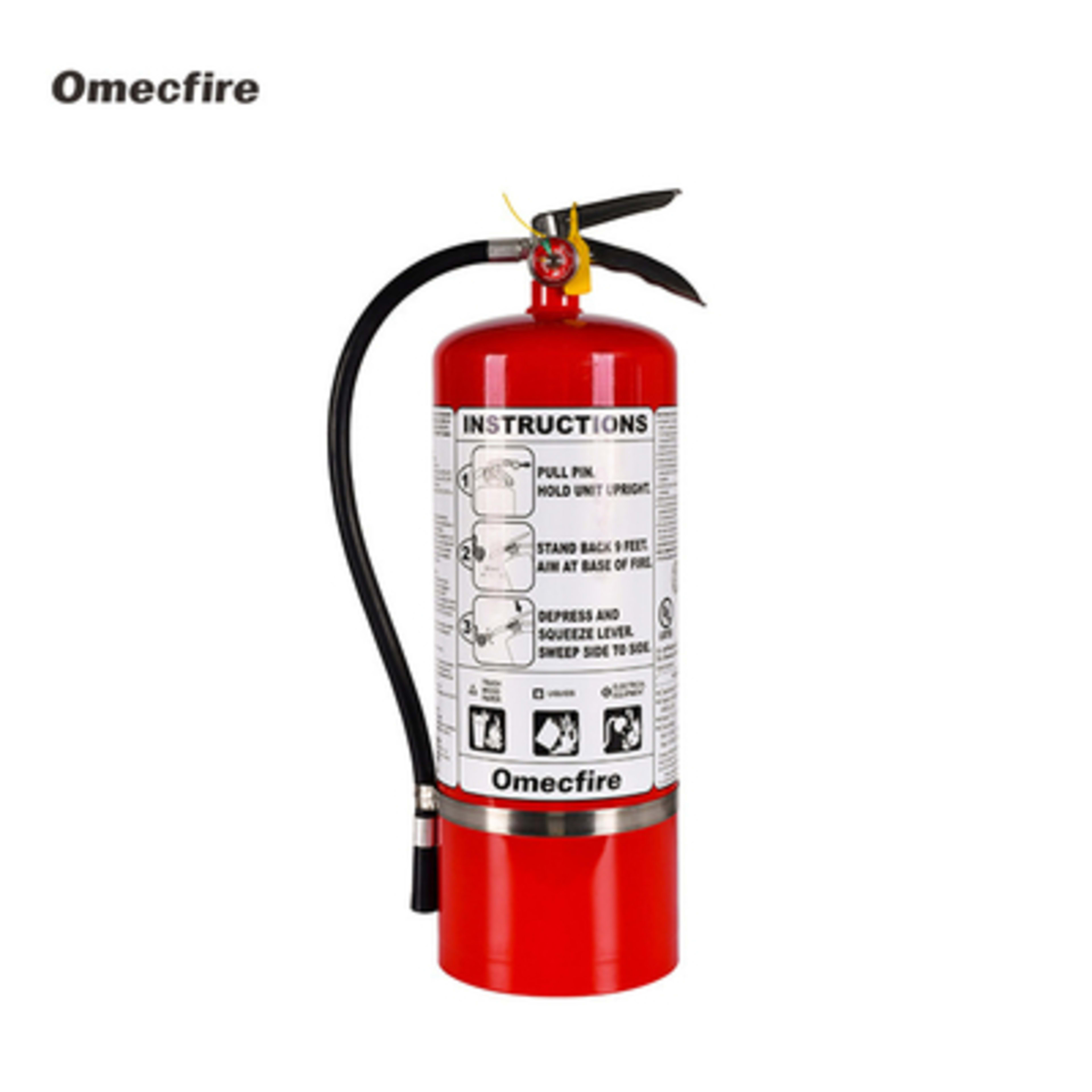 Amerex 20 lb ABC Dry Chemical Fire Extinguisher, Anodized Aluminum side angle | buy fire extinguisher from Saudistark KSA