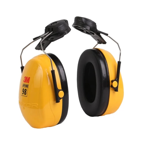 3M Peltor Optime 98 H9P3E Cap Mount Earmuffs