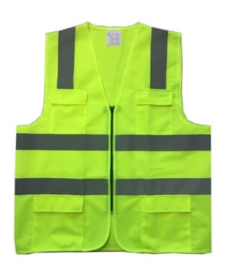 HI VISIBILITY SAFETY VEST WITH 4 POCKETS