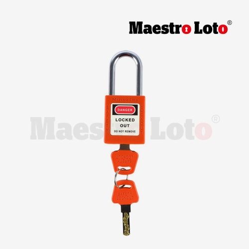 Pad Lock Stainless Steel - Orange
