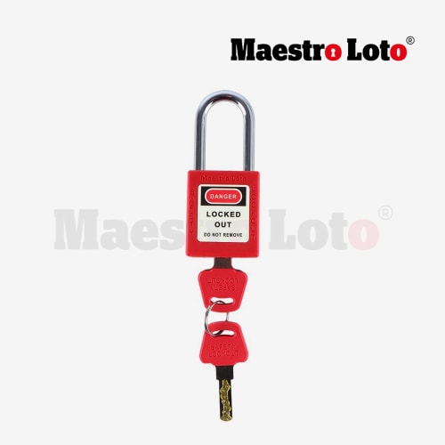 Pad Lock Nylon Shackle Red