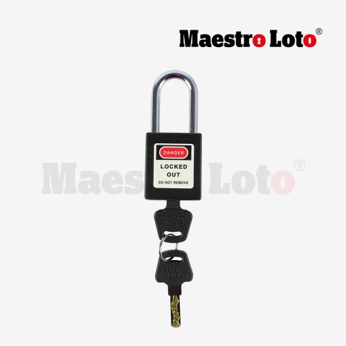 Pad Lock Nylon Shackle Black