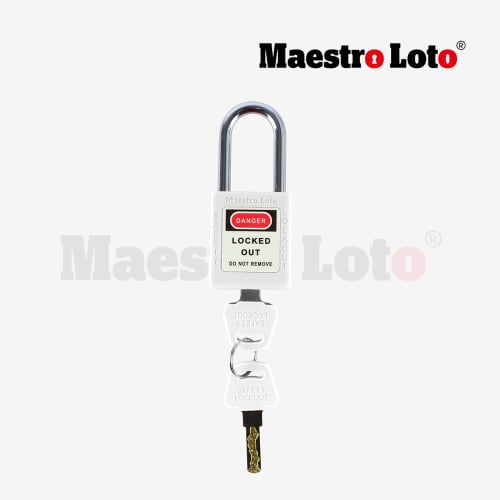 Pad Lock Nylon Shackle white