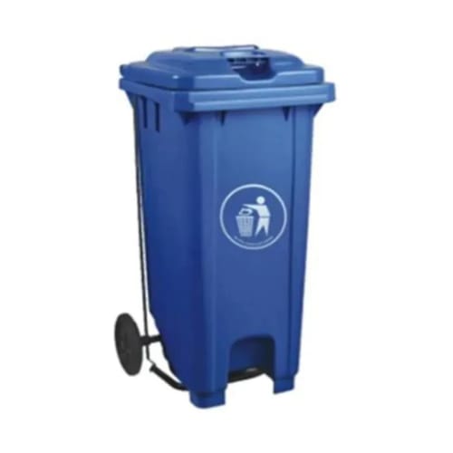 240L Pedal Mobile Underground Plastic Garbage Waste Bin/Dustbin (Color - Blue)