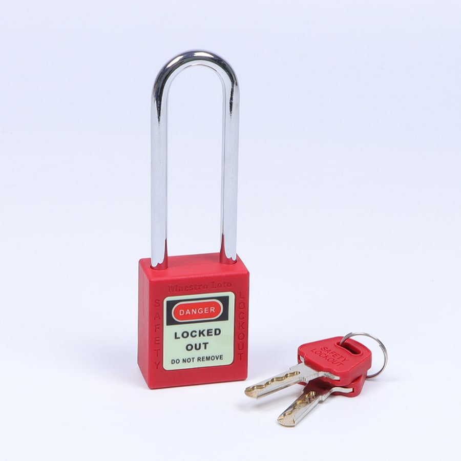 Pad Lock Stainless Steel 76 MM - Red