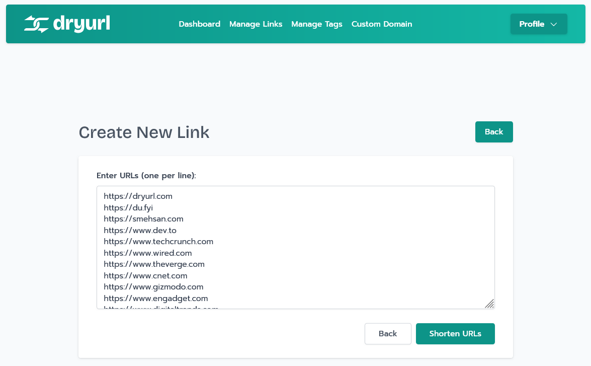 Bulk Link Generate