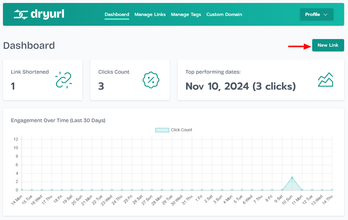 New Link Button
