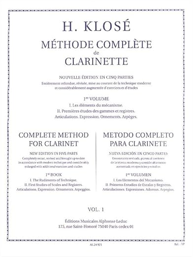 Methode De Clarinette Volume