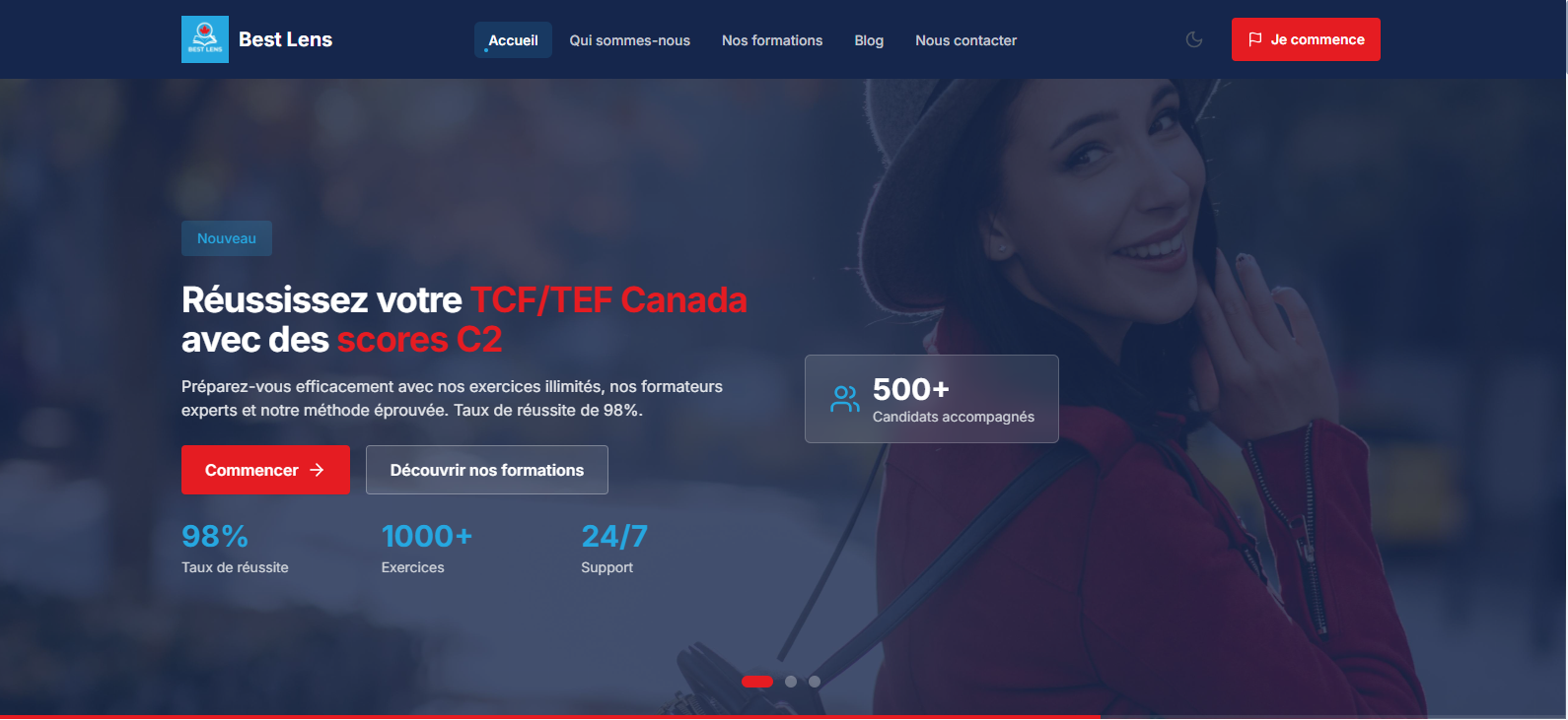 Best Lens - Plateforme TCF/TEF Canada