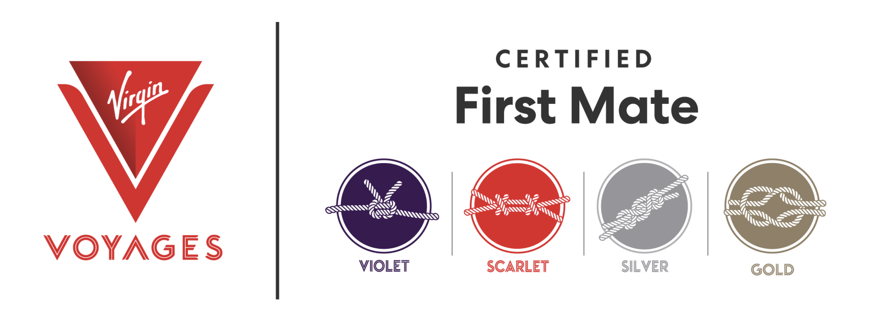 Virgin Voyages Certified First Mate Gold tier badge