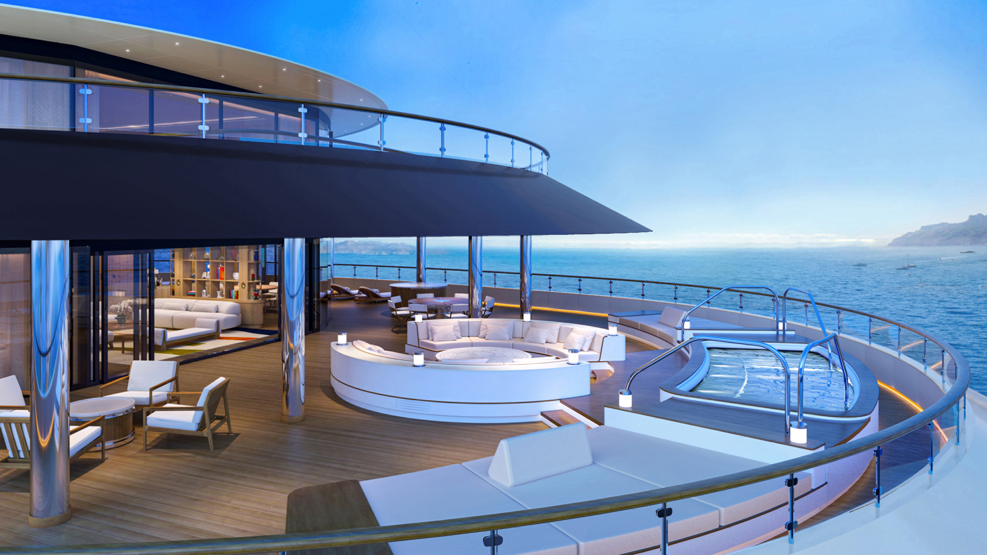 Private deck escape at sea