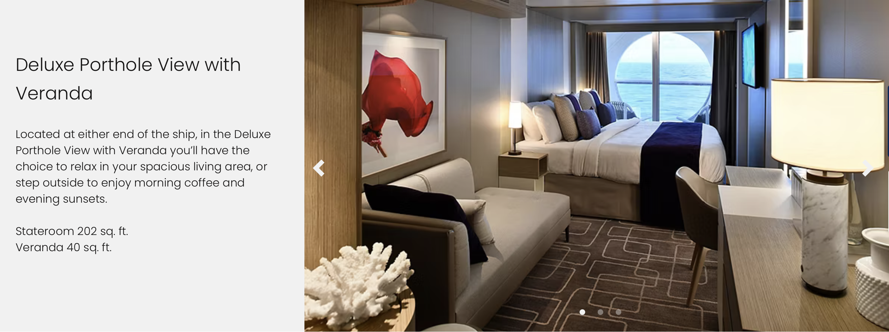 Deluxe Porthole View with Veranda