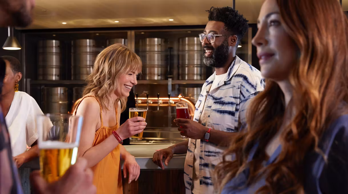 Bar aboard a Virgin Voyages ship