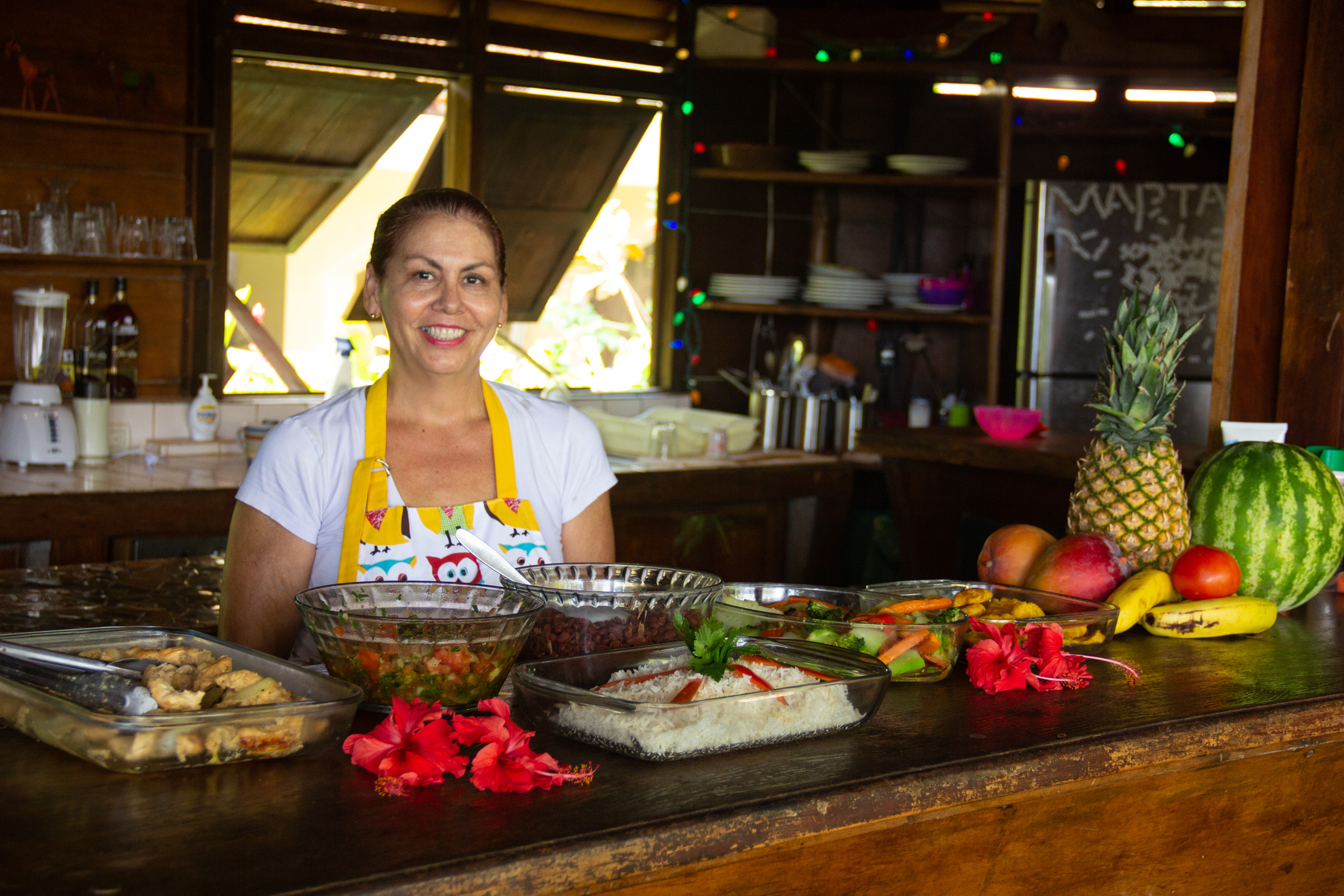 Marta preparing food