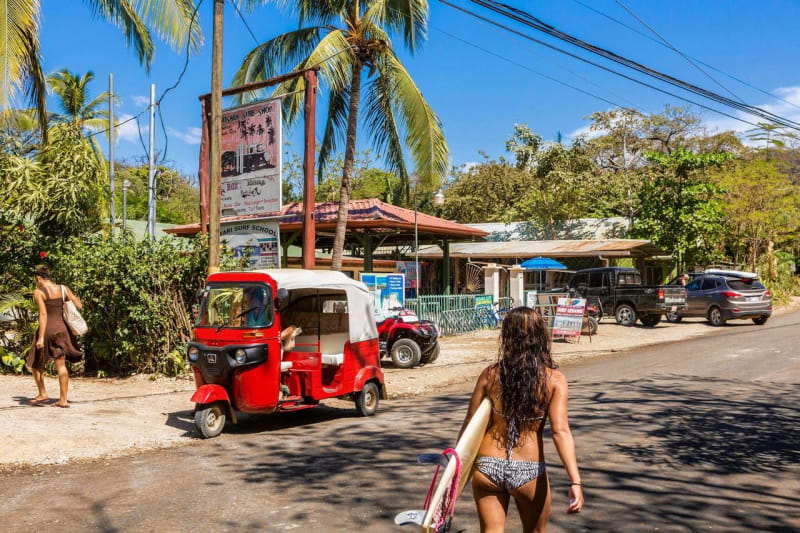 Surf lesson at Playa Guiones