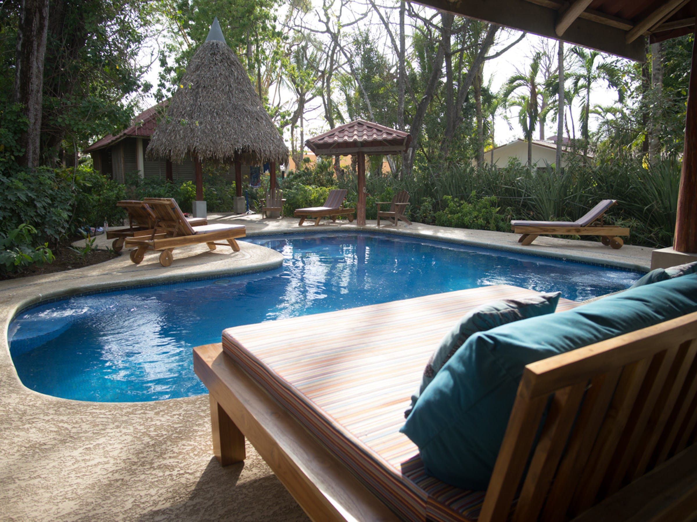 Fresh tropical food prepared for group