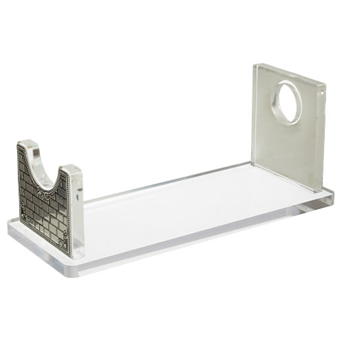 מעמד לשופר מפרספקס עם פלקטות "כותל" 26 ס"מ Shofar Stand - תמונה 1