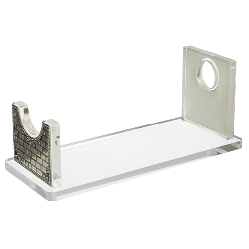 מעמד לשופר מפרספקס עם פלקטות "כותל" 26 ס"מ Shofar Stand