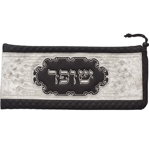 תיק לשופר מהודר דמוי עור עם רקמה 20X42 ס"מ
