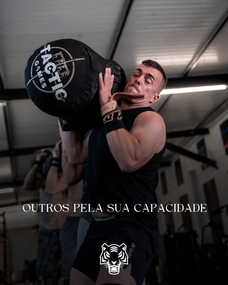Treino com saco de areia
