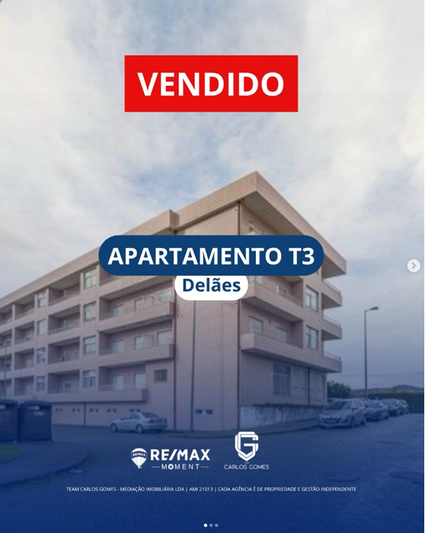 Apartamento T3 Delães