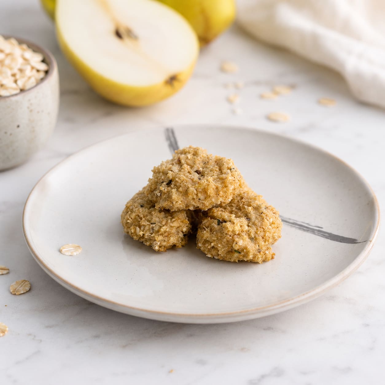 Mini biscoitos de Pêra e Aveia