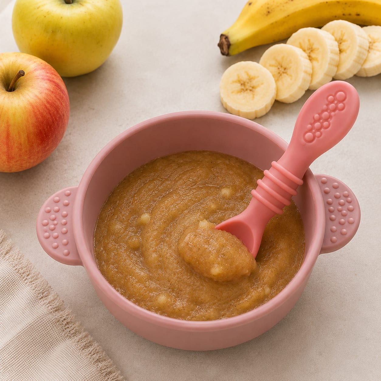 Puré de Maçã e Banana