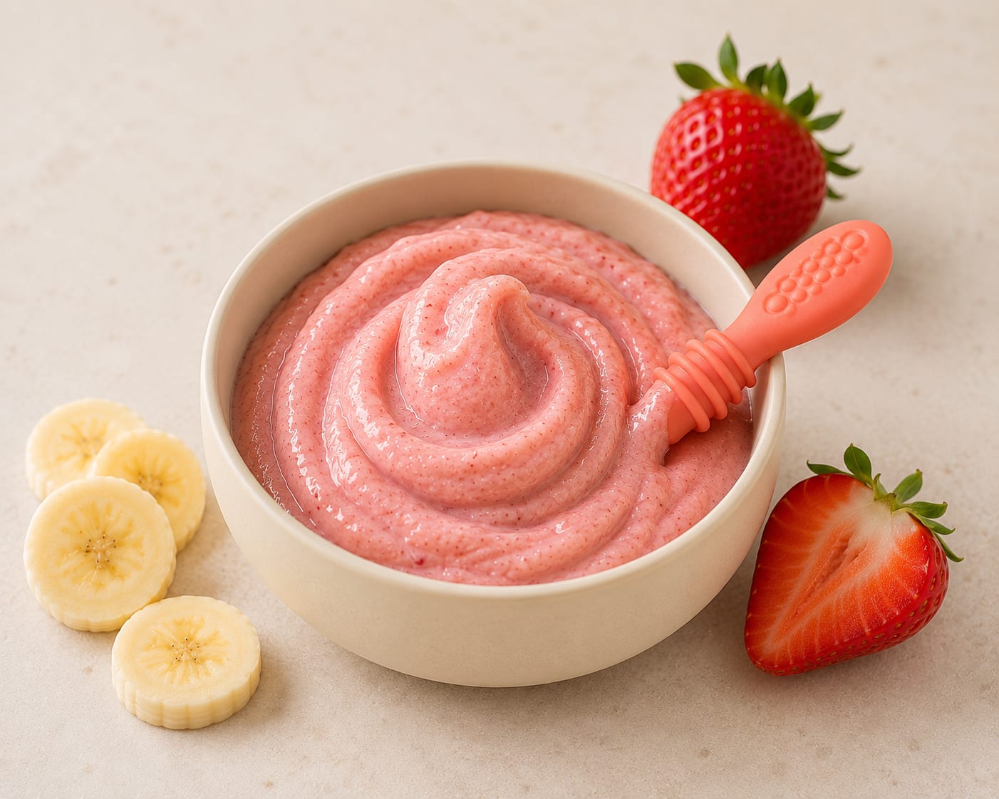 Gelado de Morango e Banana