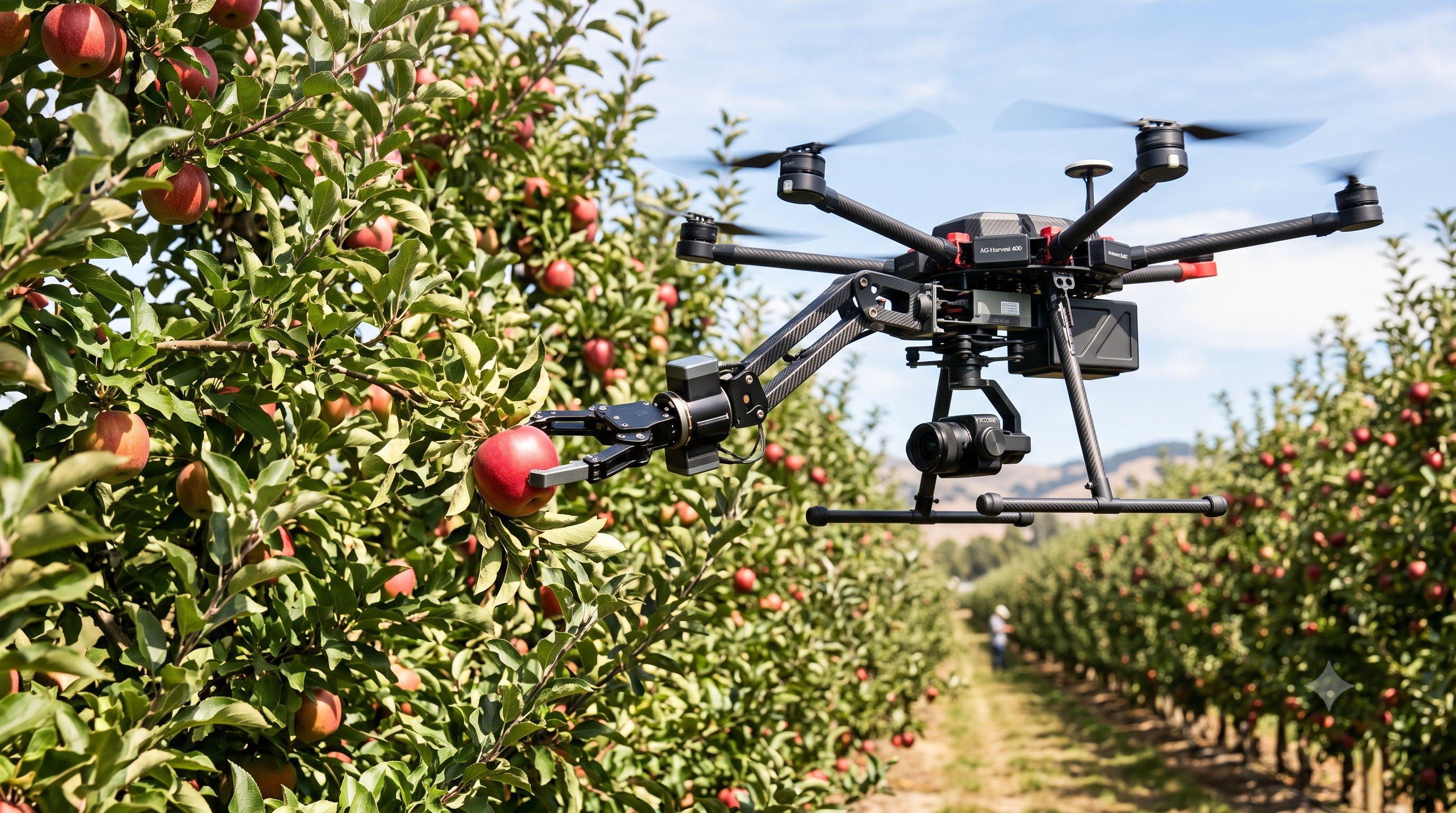 Létající roboti Tevel sklízí jablka bez lidských rukou — komerční nasazení v amerických sadech se rozšiřuje