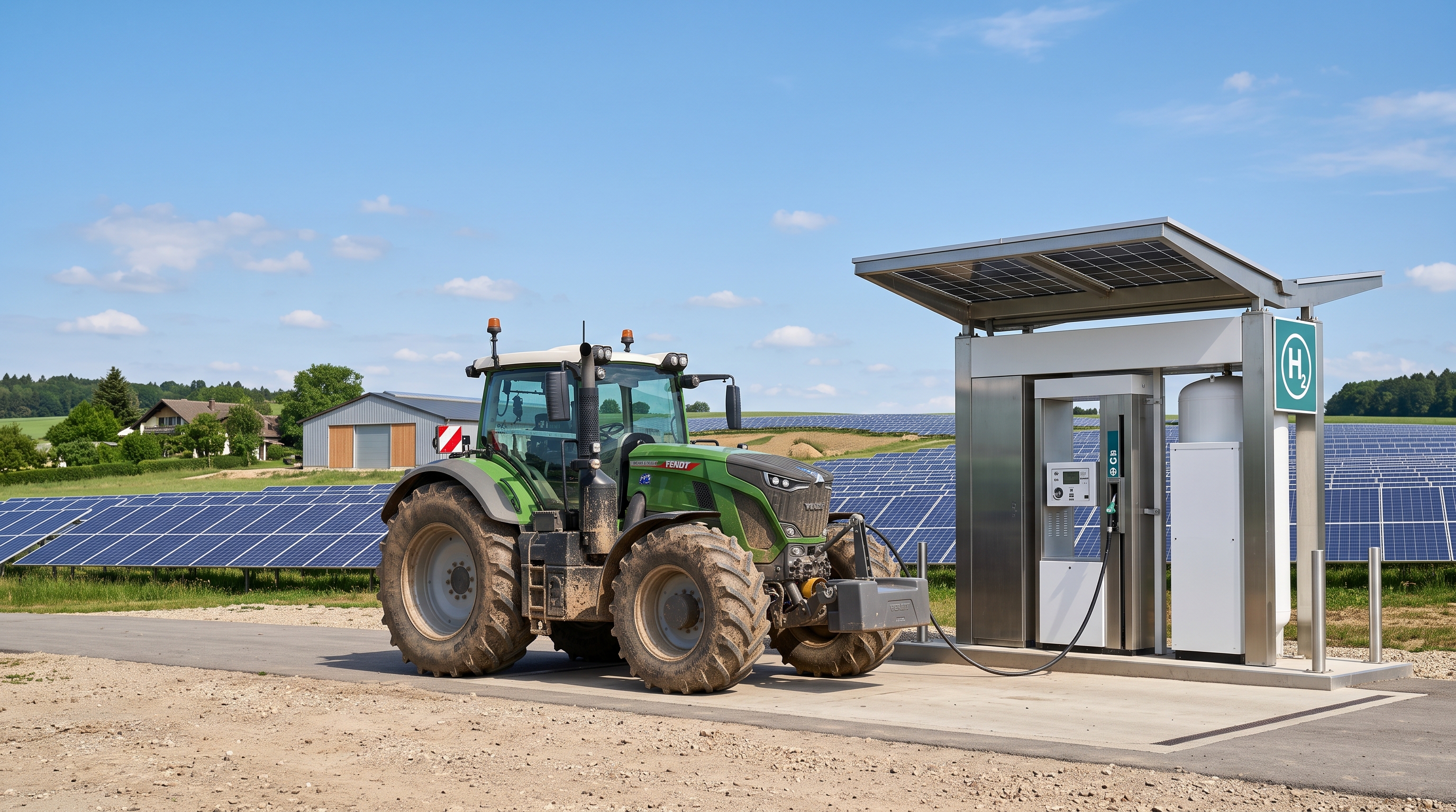 Steyr vyvíjí vodíkový traktor HYTRAC s vlastní výrobou paliva na farmě