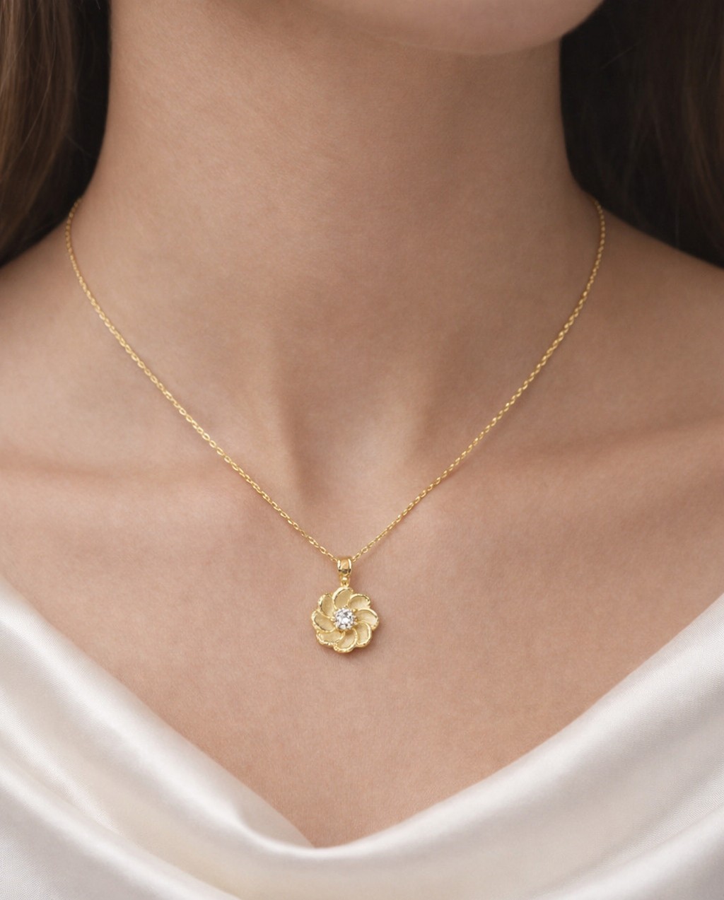 Golden Flower Necklace thumbnail 2