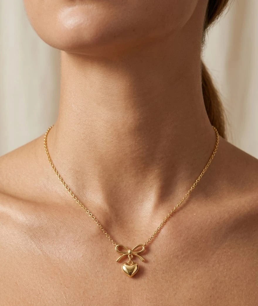 Bow Heart Necklace thumbnail 2