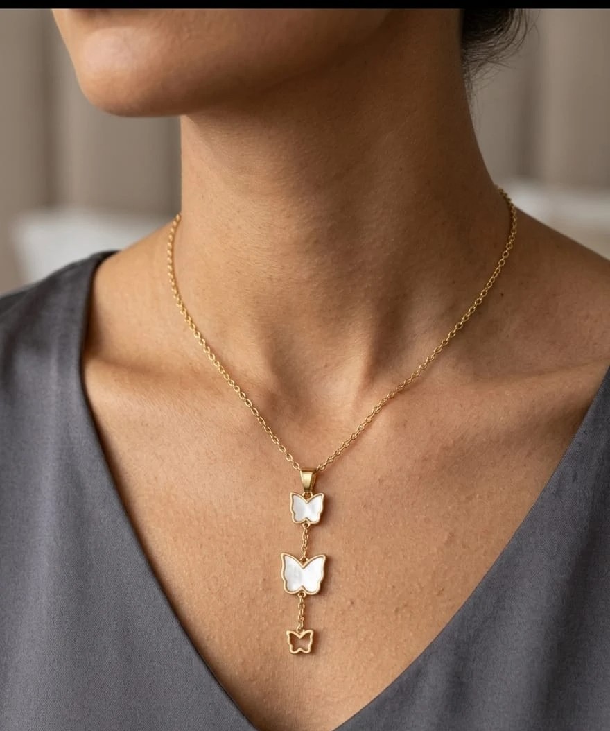 Triple Butterfly Necklace thumbnail 2